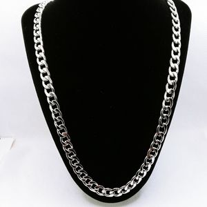 14kt white gold filled Cuban link necklace